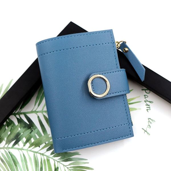 Kort plånbok dam Clutchväska BLÅ - spot sales blue