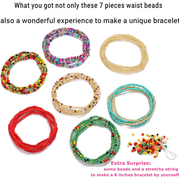 Waist Beads Slimming Stretch XL Strap and Charm - spot-ale