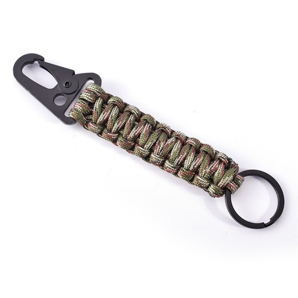 Nyckelring Paracord karbinhake souvenir bergsbestigning - high quality Black+Orange