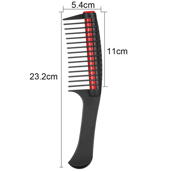 Skarvning Detangling Roller Comb, Integrerad Roller Hårkam - on stock black red core