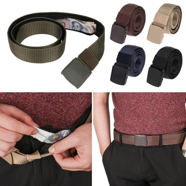 Nylon Hidden Cash Pocket Taktisk midjeband MARINBLÅT - on stock