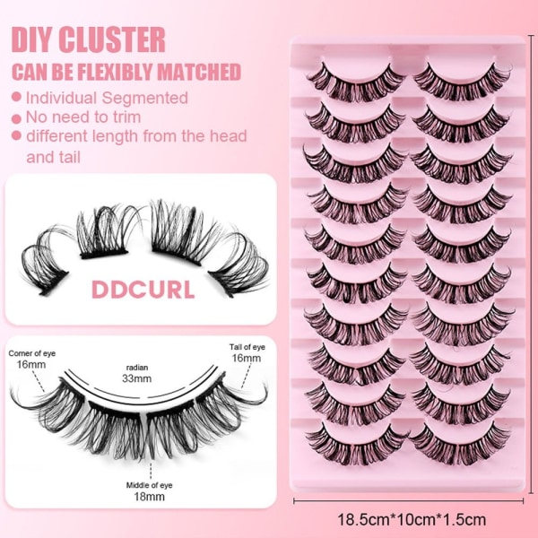10 par klusterfransar ser ut som förlängningar - high quality DIY10-2