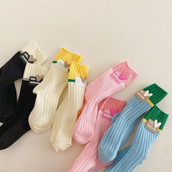 4 par bomullsstrumpor Love Heart Sock - high quality M