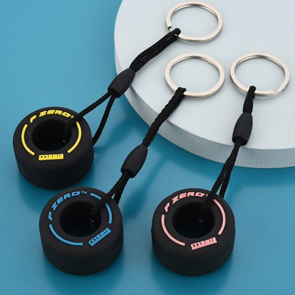 Autonrenkaat Key ring Car Racing Rims avaimenperä Car Styling - varastossa Yellow