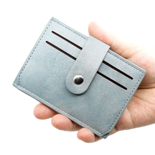 Miesten lompakkopankki luottokorttipidike vedenpitävä PU-nahkainen Multi Slot -kotelo - kukkaro kytkinlaukku soljella - korkea laatu Black