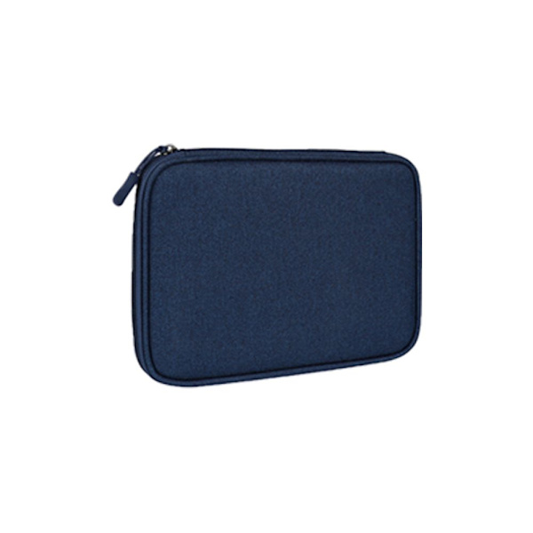 Bärbar digital USB laddare Kablar Wires förvaringsväska - on stock navy blue