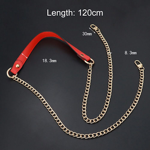 120cm Laukku Metalliketjut Olkalaukku Olkaimet COFFEE - varastossa coffee