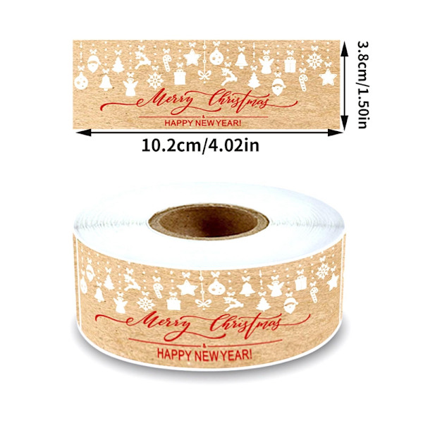 150st/rulle julklappsetiketter Kraft juletiketter - high quality