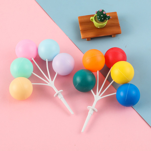 Tårtdekoration för barnens dag Macarons Kort att sätta in i en färgglad plastballongprydnad - spot försäljning