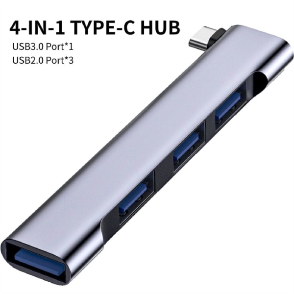 4 I 1 USB-C HUB Universal USB 3.0 dockningsstation - stock