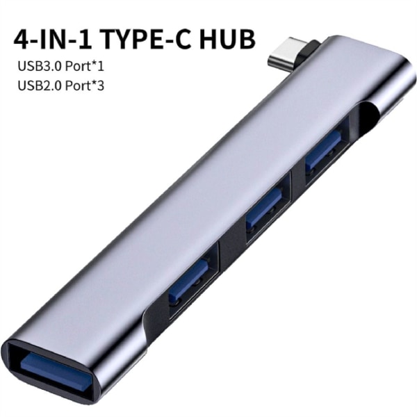 4 IN 1 USB-C HUB Universaali USB 3.0 -telakointiasema - varastossa