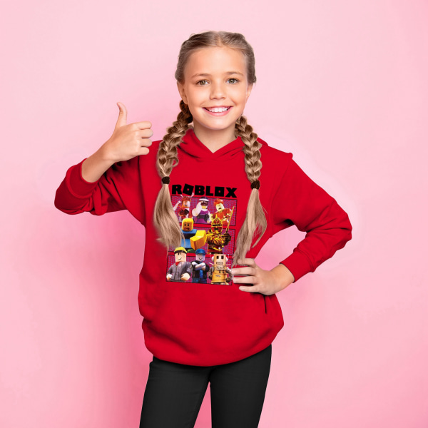 Roblox Hoodies Barn Pullover Långärmade Sweatshirts - spot sales red 120