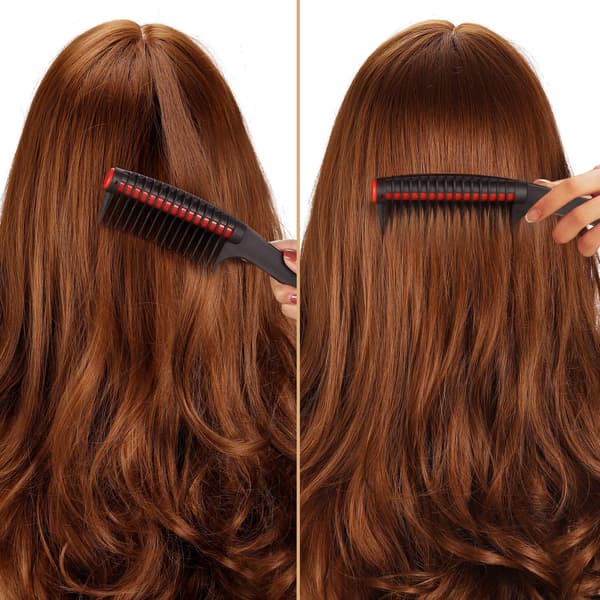 Skarvning Detangling Roller Comb, Integrerad Roller Hårkam - on stock black red core