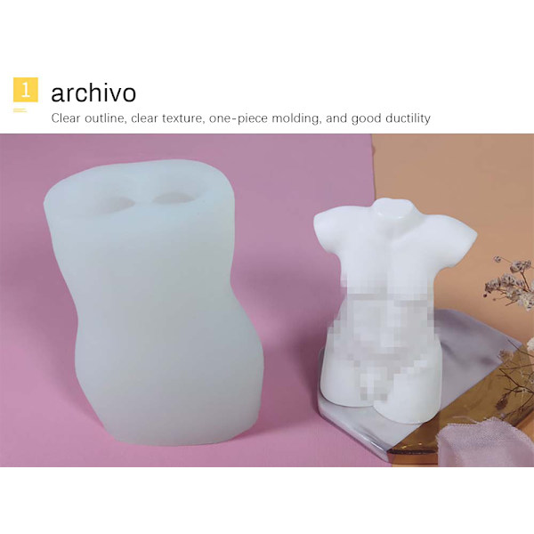 3D DIY Body Candle Mould Silikonform Form - spot försäljning #2 small S