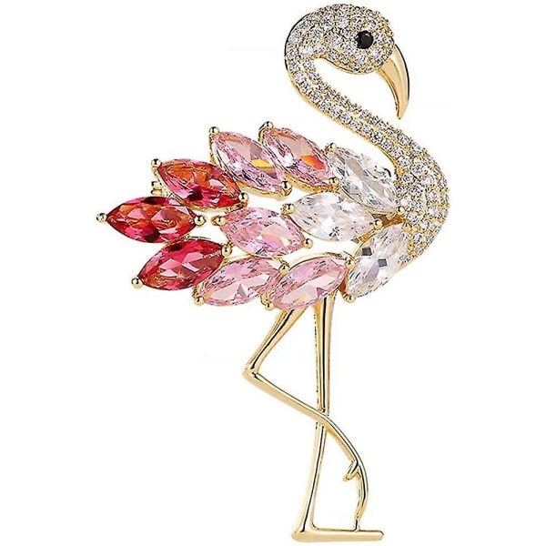 Färgglada Flamingo broscher Diamantbroscher för kvinnors smycken - spot sales