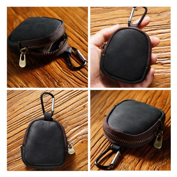 Läder Running Pouch Hörlursväska KAFFE - high quality Coffee