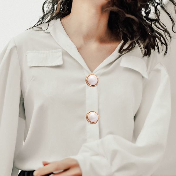 10 kpl Pearl Buttons Shirt Buttons MUSTA 23MM10KPL 10 KPL - korkea laatu black 23MM10pcs-10pcs
