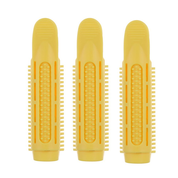 1/3 kpl Natural Fluffy Hair Clip Hair Root Curler KELTAINEN-3 kpl - korkea laatu Yellow-3 PCS