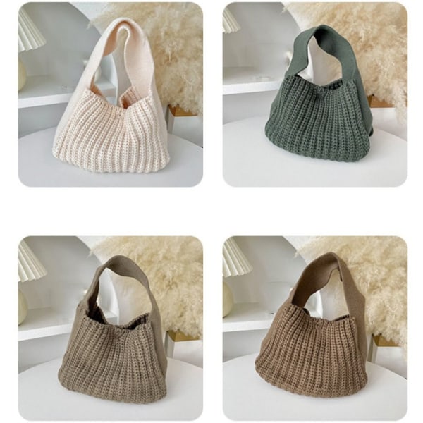 Stickad handväska Knot handledsväska APRIKOS - stock apricot