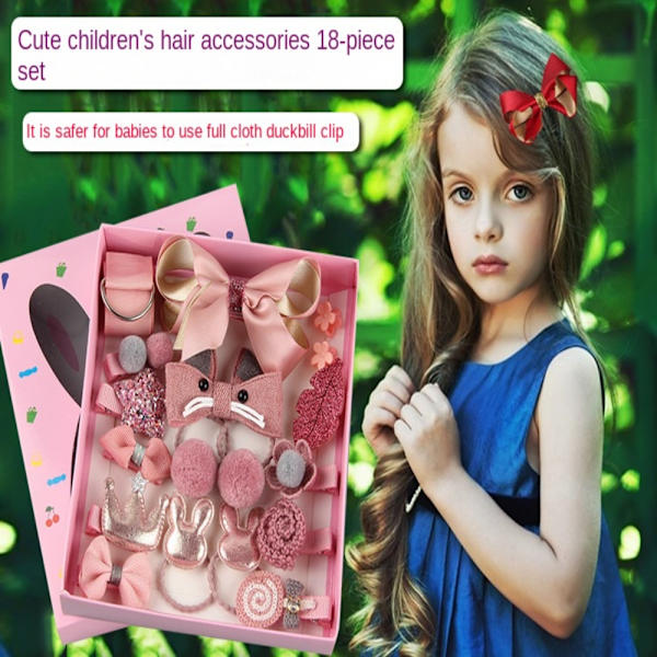 18 kpl Hiusklipsisetti Girl Hair Clip 3 - spot-myynti 3