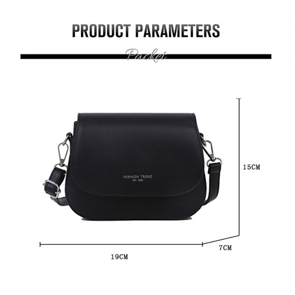 Trendig sadelaxelväska kvinnor PU-läder Crossbody-väska - on stock blue