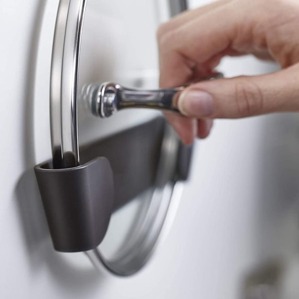 Grytlockshållare Hängande hållare för Pan Pot Cover Hylla - spot försäljning