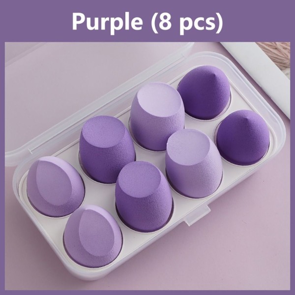 8 ST Makeup Puff Powder Puff LILA - on stock Purple