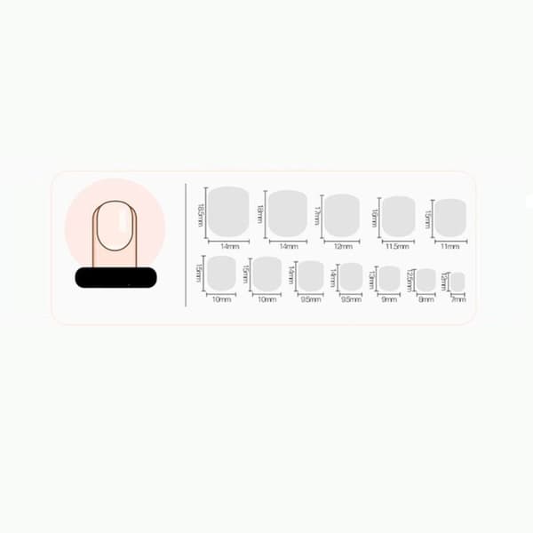 False Nails Short Rhinestone - spot-ale