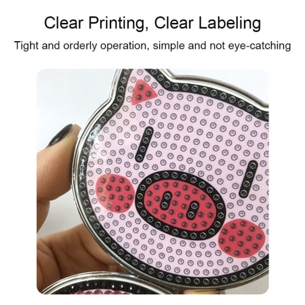 Sminkspegel Diamond painting ROSA KATT - stock