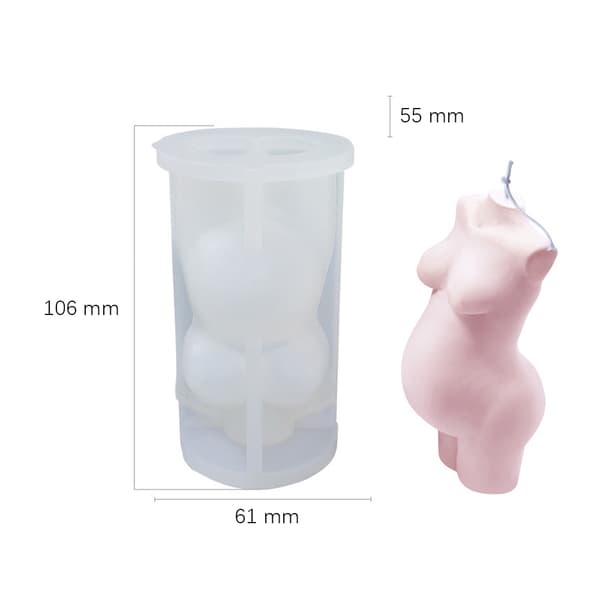 3D kroppsstearinljusform Silikonformkonstdesign - high quality #2
