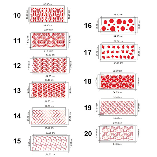 Kakun koristeluvälineet Vehnäpiikkikuvio 13 - spot-ale