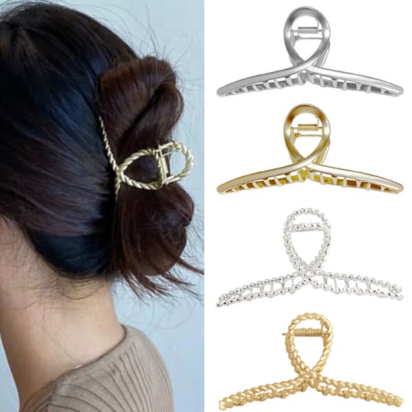 Kvinnor Hårklo / Hårklämma / Hårkrabba Klämma Hårtillbehör - high quality Matte  Silver