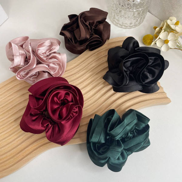 2 kpl Elastiset hiusnauhat Oversized Scrunchies - varastossa 3