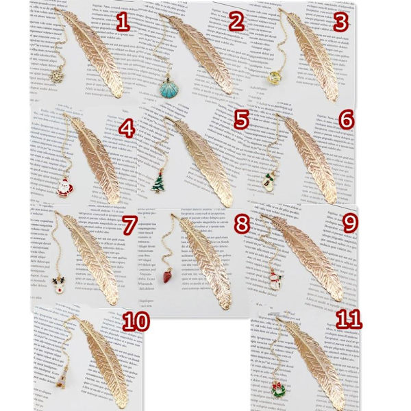 Feather Bookmark Metal Bookmark - on varastossa