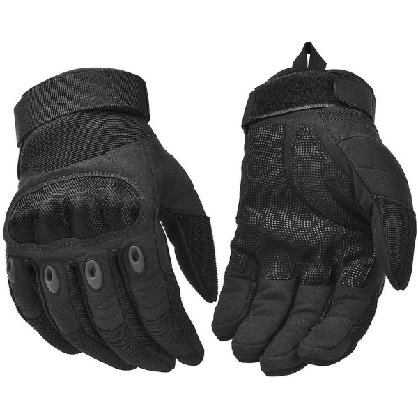 Fullfinger motorcykelhandskar för män, pekskärm med hård knog - high quality L
