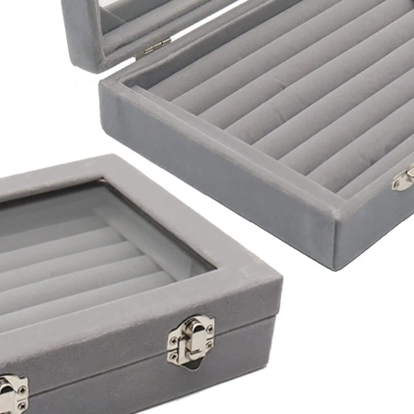 Ring Box för förvaring Smycken Organizer Örhängehållare Ring Box - high quality