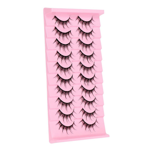 10 Par Manga Lashes Cosplay Lashes Wet Look - on stock