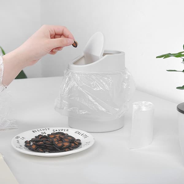 Mini Desktop Bin Liten papperskorg GRÅ - spot försäljning grey