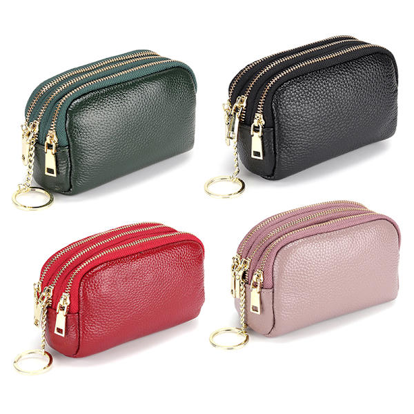 Bilnyckelplånböcker Modenyckelhållare Nyckelring med tre case K - on stock Black