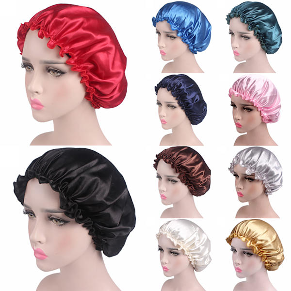 Dam Sovmössor Satin Cap Nattmössa Mjuk Elastisk Cover - on stock red