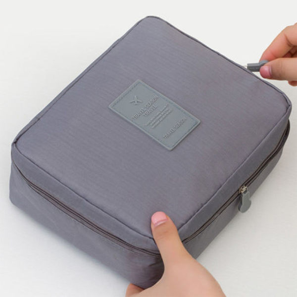Rese-toalettväska Makeup Case Förvaringsväska Bärbar - spot försäljning grey