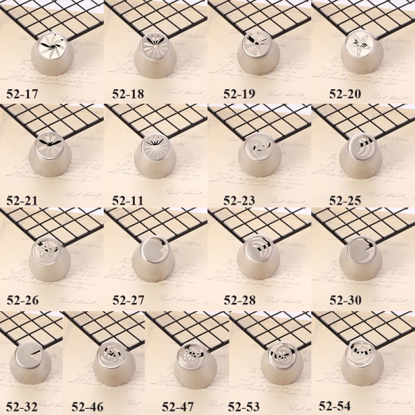 Icing Piping dyser Creme dyse - stock 52-30