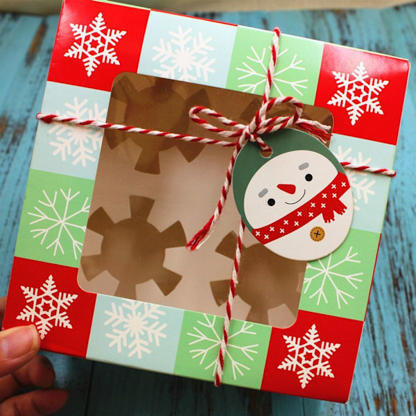 Julklappsask Tårtakar GRÖN - spot sales
