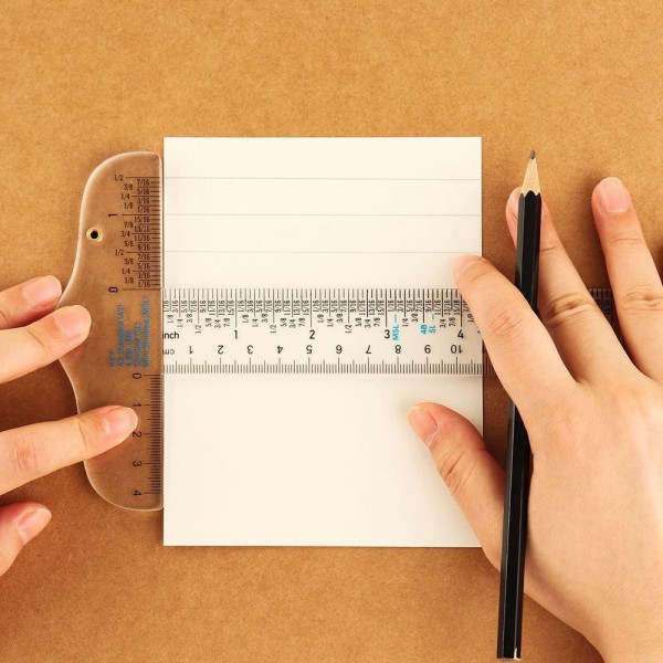 T-Square Linjal Graduerad T-Ruler Inch Metrisk T-Square - on stock