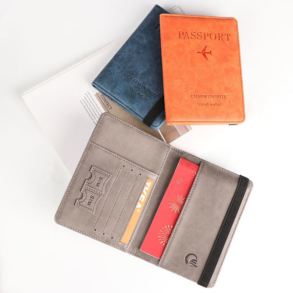 Passhållare Passväska korthållare GRÅ - on stock grey