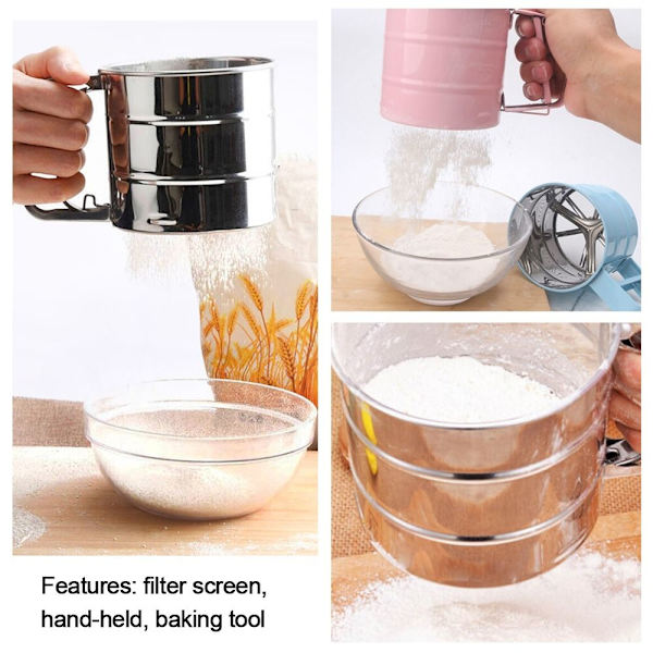 Mesh Mjöl Sil Cup Pulver Sil BLÅ - high quality blue