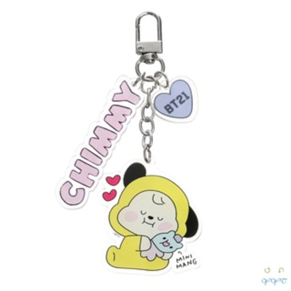 Discareful CHIMMY BTS Akryl nyckelring hängande väska BT21 Nya tillbehör TATA COOKY RJ - high quality tata