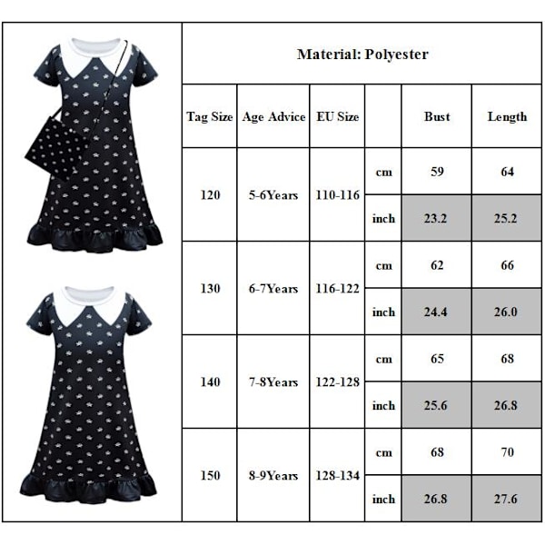 Tjejpyjamas Söta Nattlinnen Kortärmade Nattlinne Sovkläder - high quality 150cm