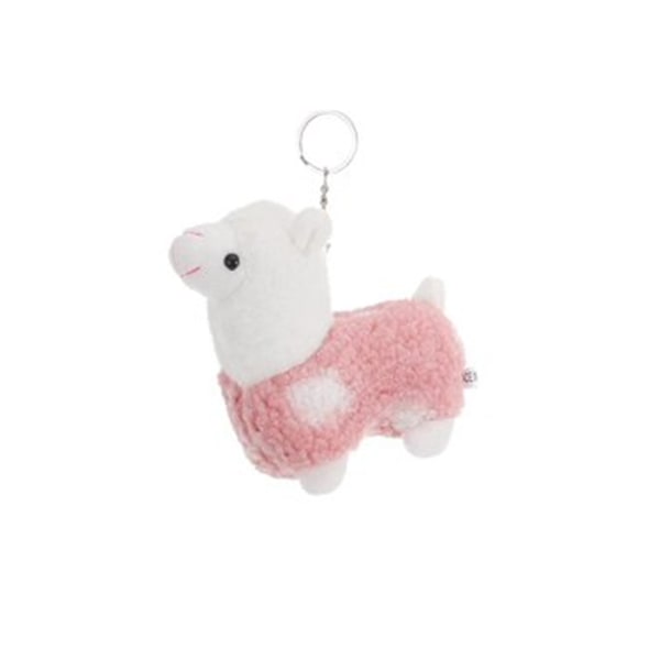 Alpaca- Nyckelring Plysch påsk Lama Plyschhänge Mini Fårdocka Gosedjur Nyckelring för flickor Pojkar - spot försäljning Pink One Size