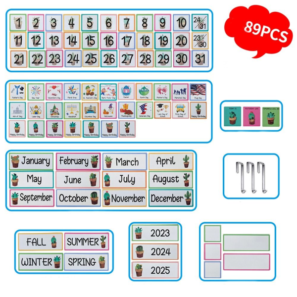 Classroom Calendar Set Calendar Pocket Chart - on stock 2
